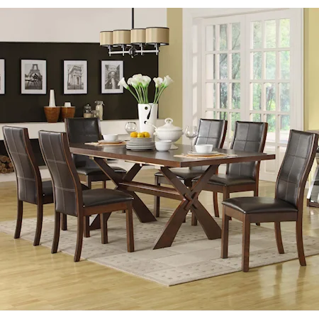 7 Piece Table and Side Chair Set